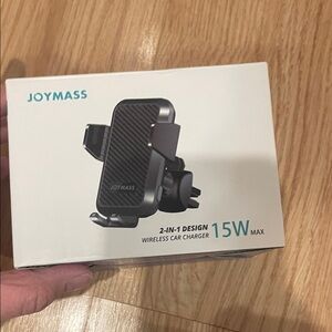 Black Wireless Car Charger 15W